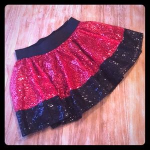 Justice 8 sparkly red skirt